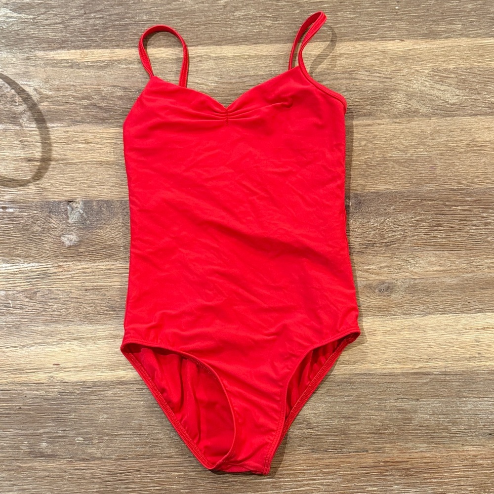 Vibrant Red Kids Dance Leotard